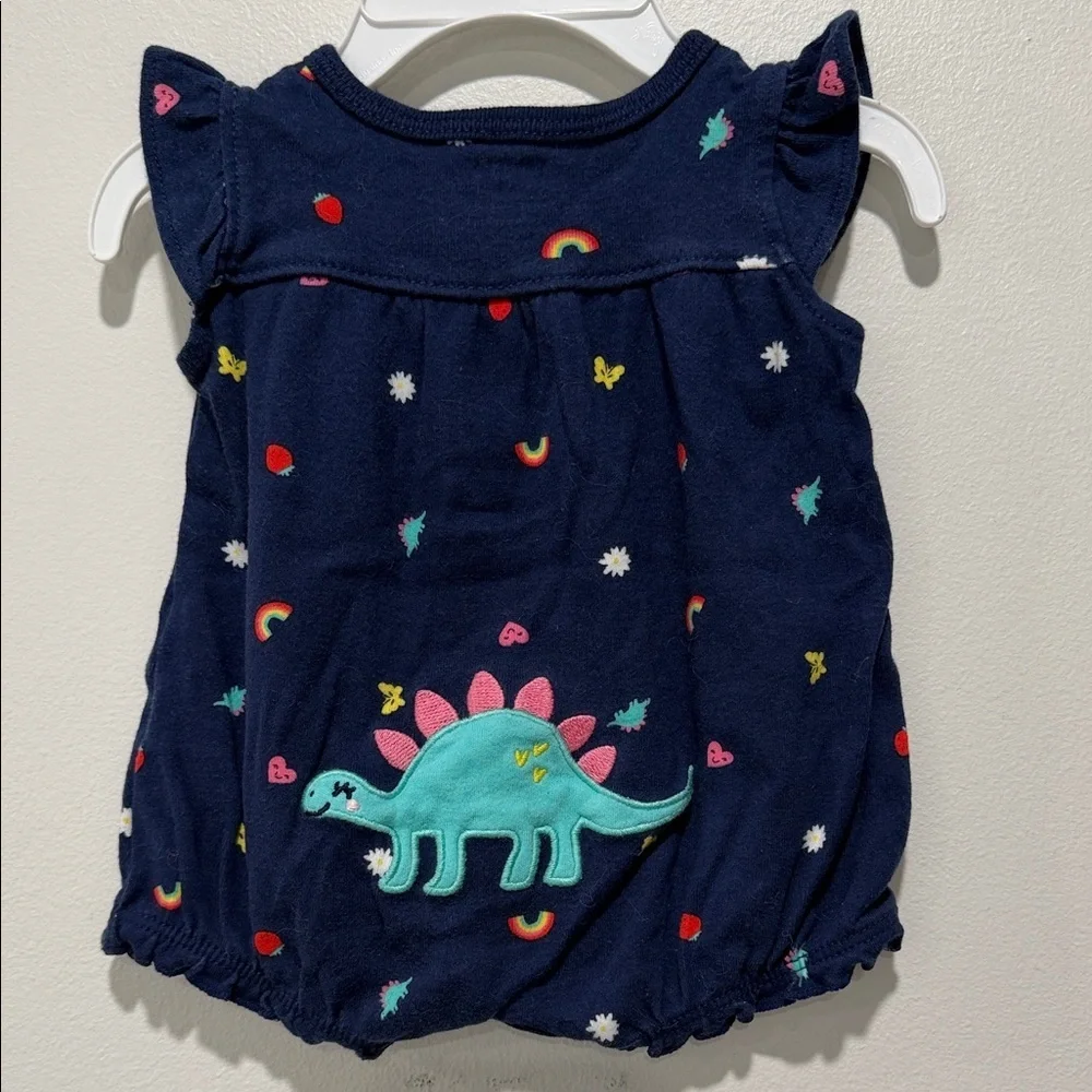Navy Rainbow & Fruit Baby Romper